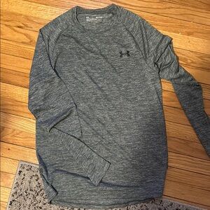 Under Armour Men's Heathered Gray Long Sleeve Tee